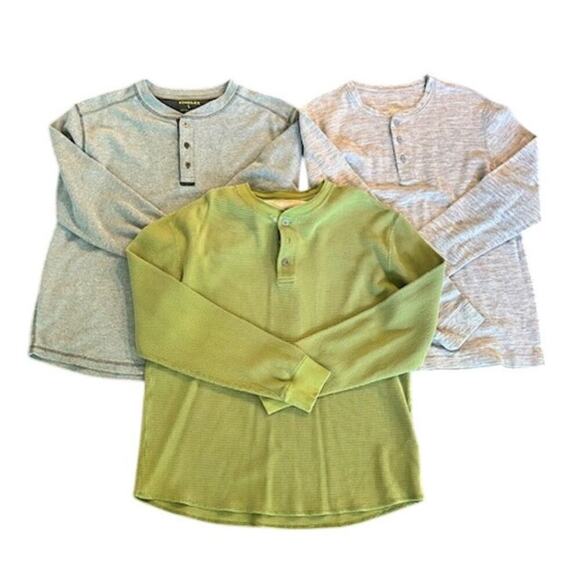 Eddie Bauer, Stanley, & Sonoma Long Sleeve Henley Men's Bundle - Picture 1 of 15